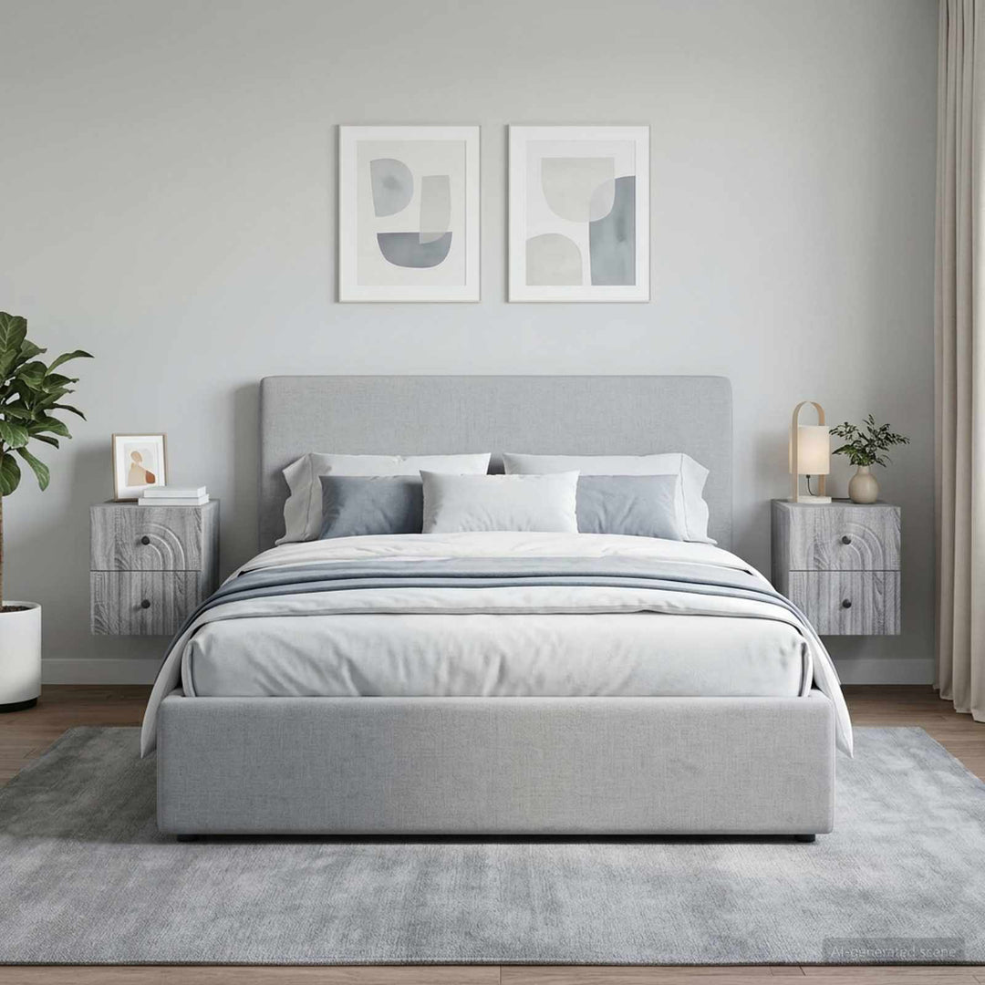Væghængt Natbord 2 pcs Grå sonoma-eg 33 x 34,5 x 40 cm