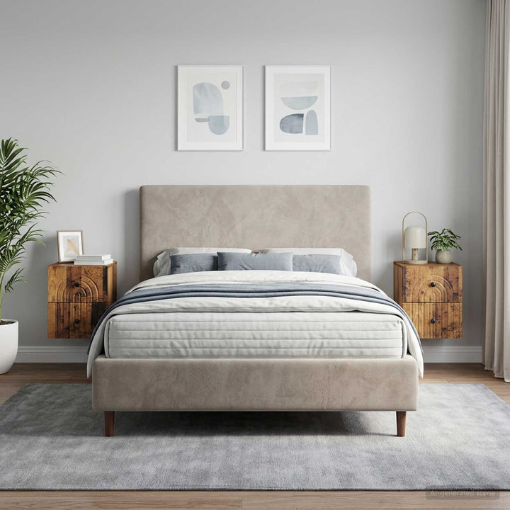 Væghængt Natbord med skuffe 2 pcs Gammelt træ 33 x 34,5 x 40 cm