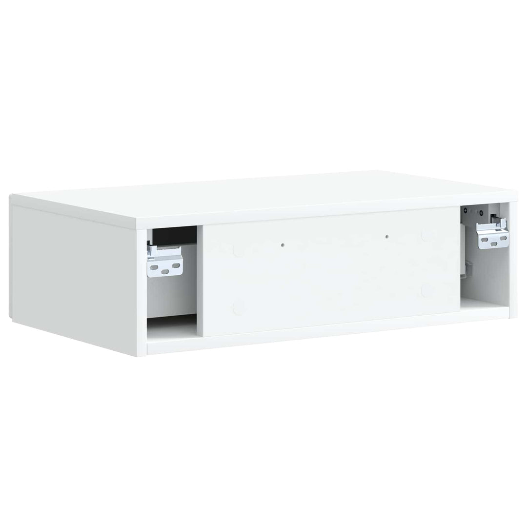 Væghængt Sideskab Hvid 59 x 34,5 x 17 cm Konstrueret træ