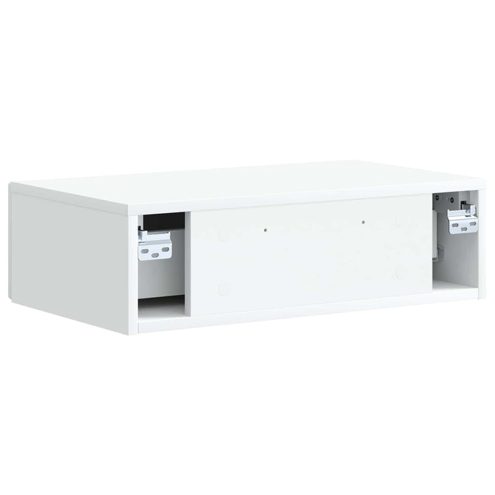 Væghængt Sideskab Hvid 59 x 34,5 x 17 cm Konstrueret træ