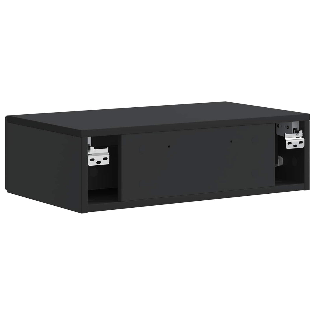 Væghængt Sideskab 59 x 34,5 x 17 cm Konstrueret træ Sort