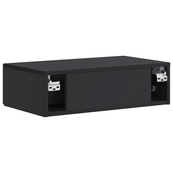 Væghængt Sideskab 59 x 34,5 x 17 cm Konstrueret træ Sort