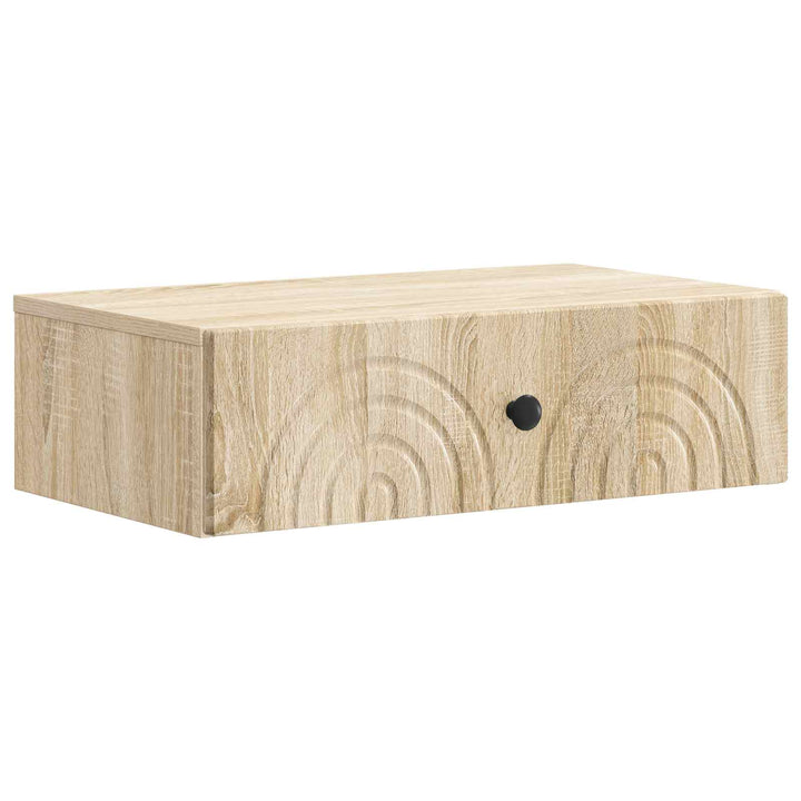 Væghængt Sideskab 59 x 34,5 x 17 cm Konstrueret træ Sonoma-eg