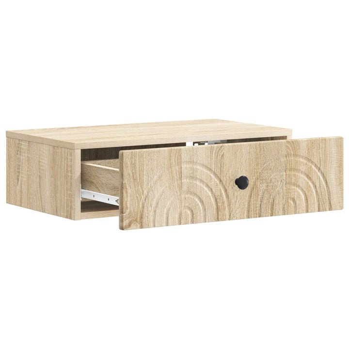 Væghængt Sideskab 59 x 34,5 x 17 cm Konstrueret træ Sonoma-eg