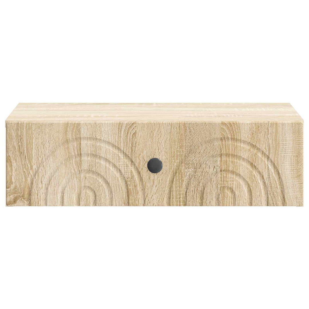 Væghængt Sideskab 59 x 34,5 x 17 cm Konstrueret træ Sonoma-eg