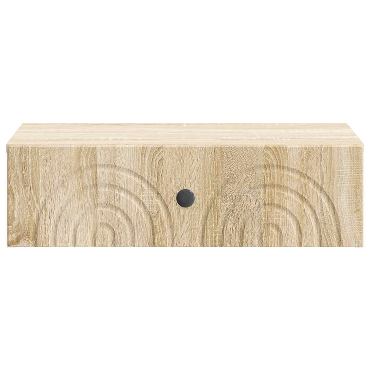 Væghængt Sideskab 59 x 34,5 x 17 cm Konstrueret træ Sonoma-eg