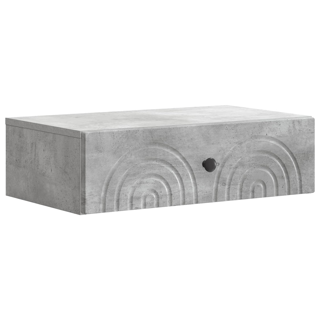 Væghængt Sideskab 59 x 34,5 x 17 cm Konstrueret træ Betongrå