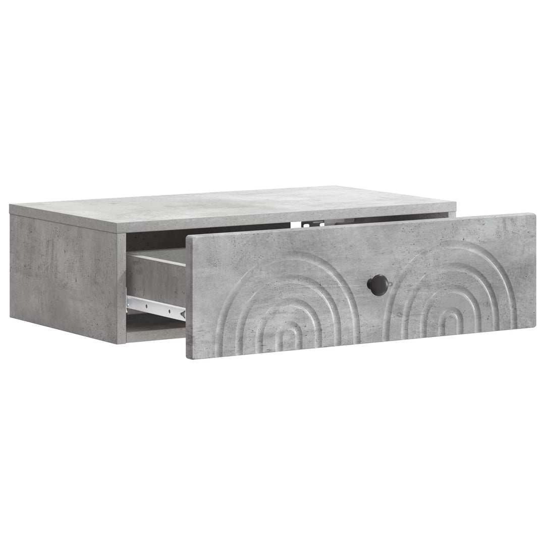 Væghængt Sideskab 59 x 34,5 x 17 cm Konstrueret træ Betongrå