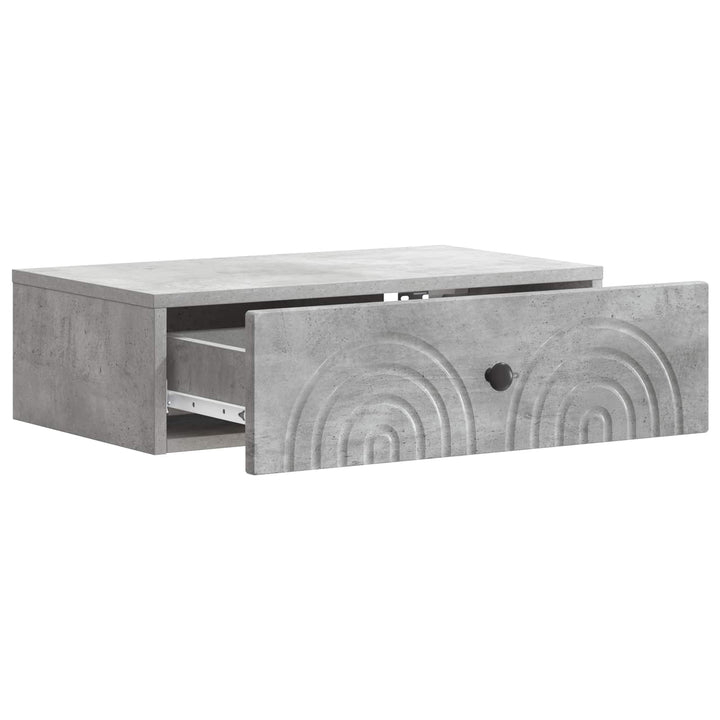 Væghængt Sideskab 59 x 34,5 x 17 cm Konstrueret træ Betongrå