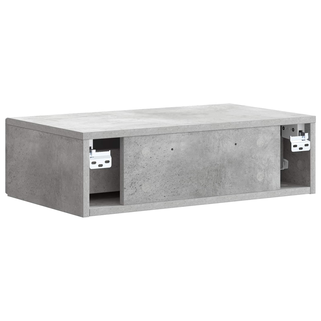 Væghængt Sideskab 59 x 34,5 x 17 cm Konstrueret træ Betongrå