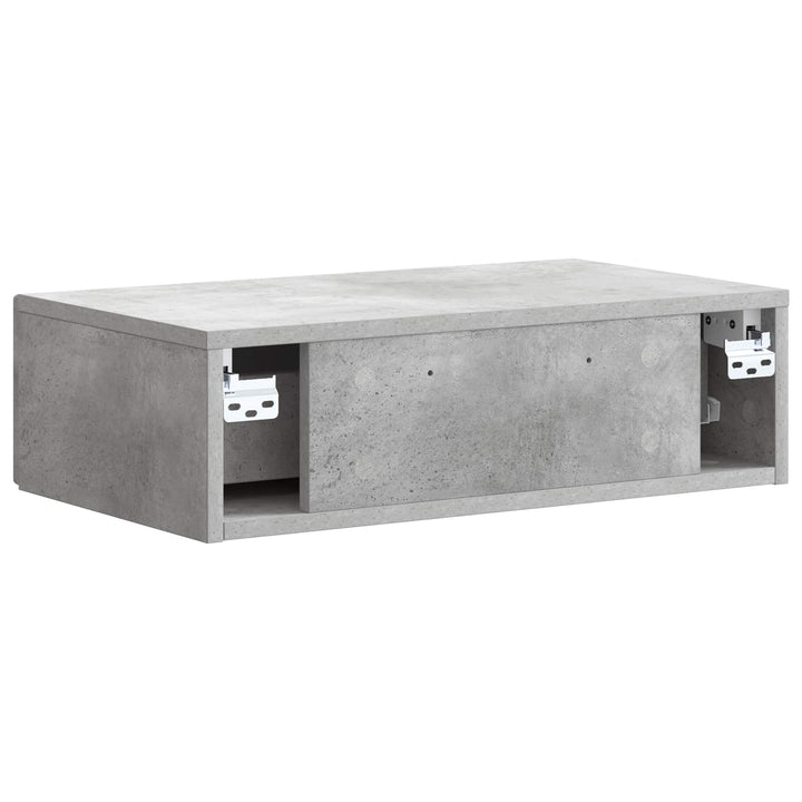 Væghængt Sideskab 59 x 34,5 x 17 cm Konstrueret træ Betongrå