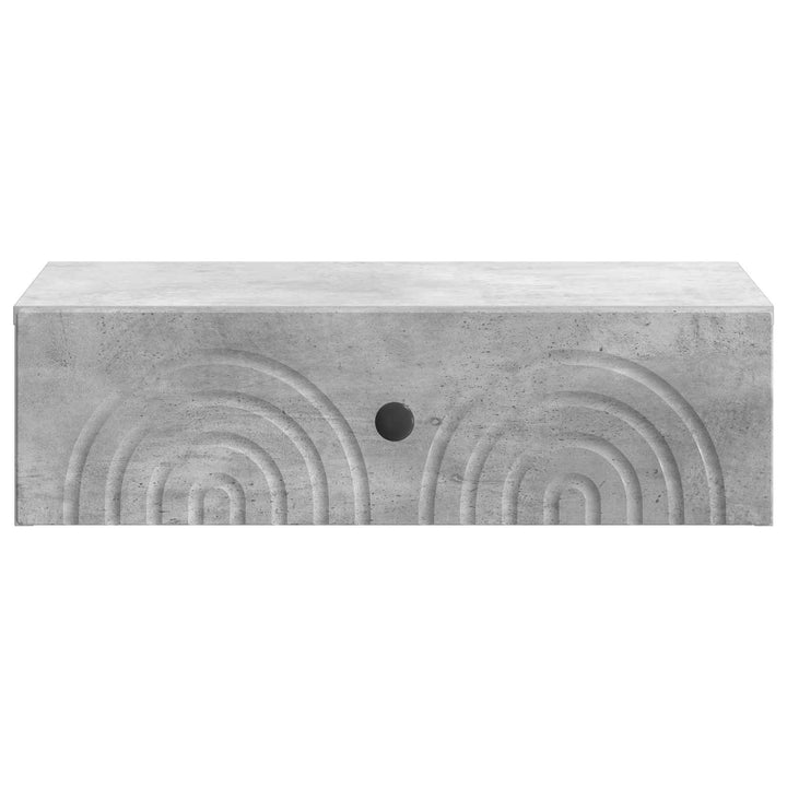 Væghængt Sideskab 59 x 34,5 x 17 cm Konstrueret træ Betongrå