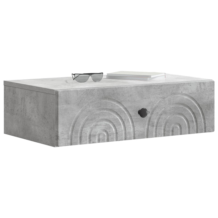 Væghængt Sideskab 59 x 34,5 x 17 cm Konstrueret træ Betongrå
