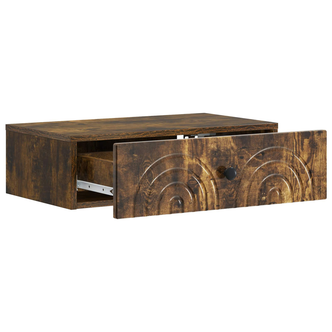 Væghængt Sideskab Røget eg 59 x 34,5 x 17 cm Konstrueret træ