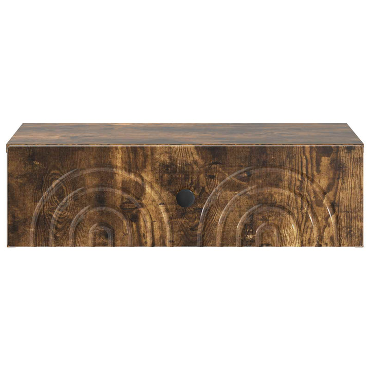 Væghængt Sideskab Røget eg 59 x 34,5 x 17 cm Konstrueret træ