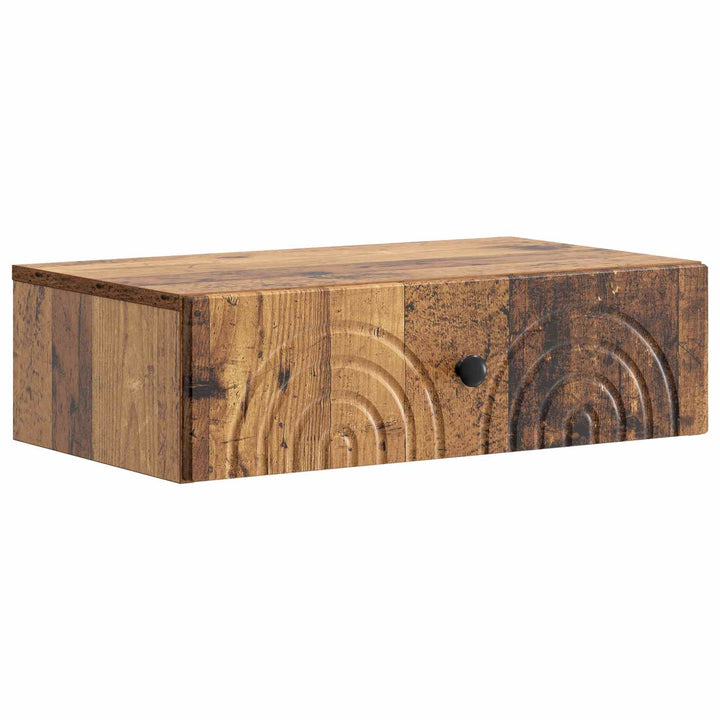 Væghængt Sideskab 59 x 34,5 x 17 cm Konstrueret træ Gammelt træ