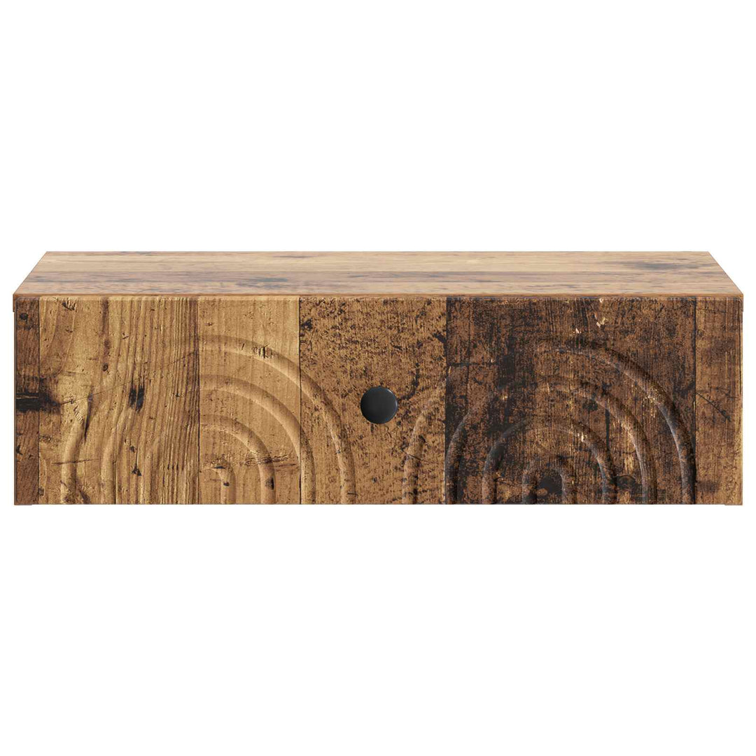Væghængt Sideskab 59 x 34,5 x 17 cm Konstrueret træ Gammelt træ