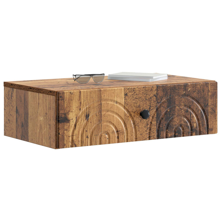 Væghængt Sideskab 59 x 34,5 x 17 cm Konstrueret træ Gammelt træ
