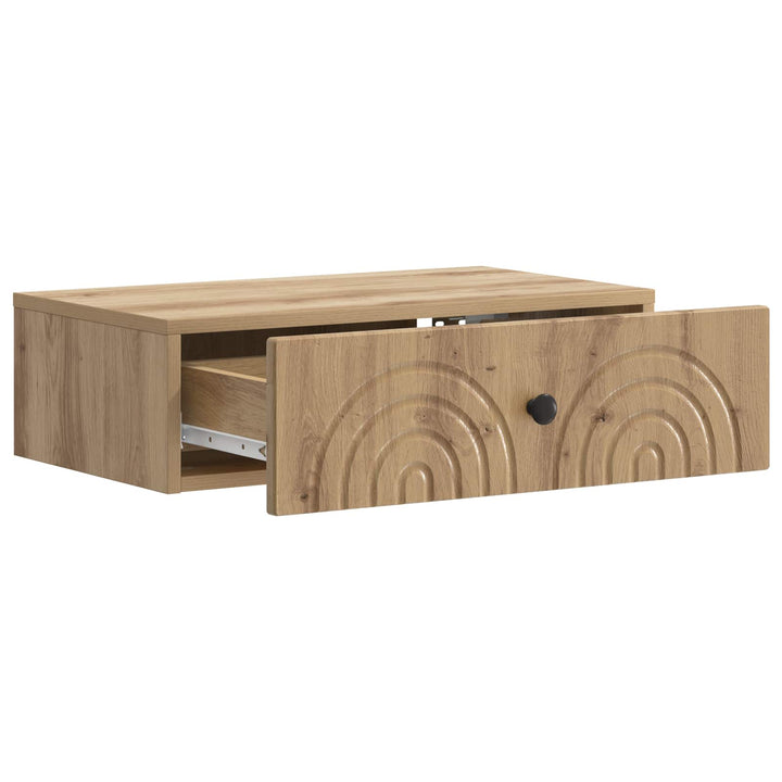 Væghængt Sideskab 59 x 34,5 x 17 cm Konstrueret træ Artisan-eg
