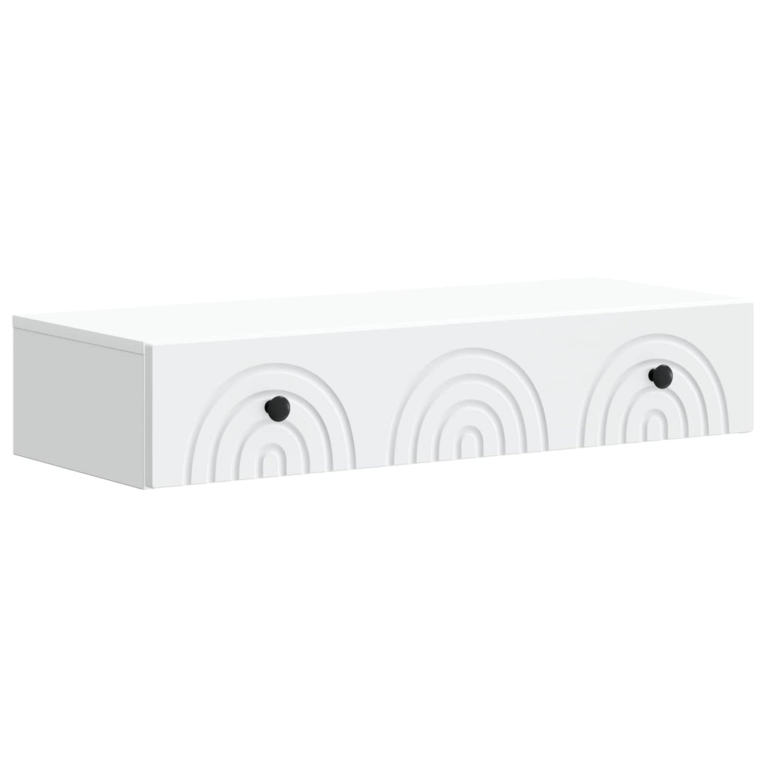 Væghængt Sideskab Hvid 87,5 x 34,5 x 17 cm Konstrueret træ