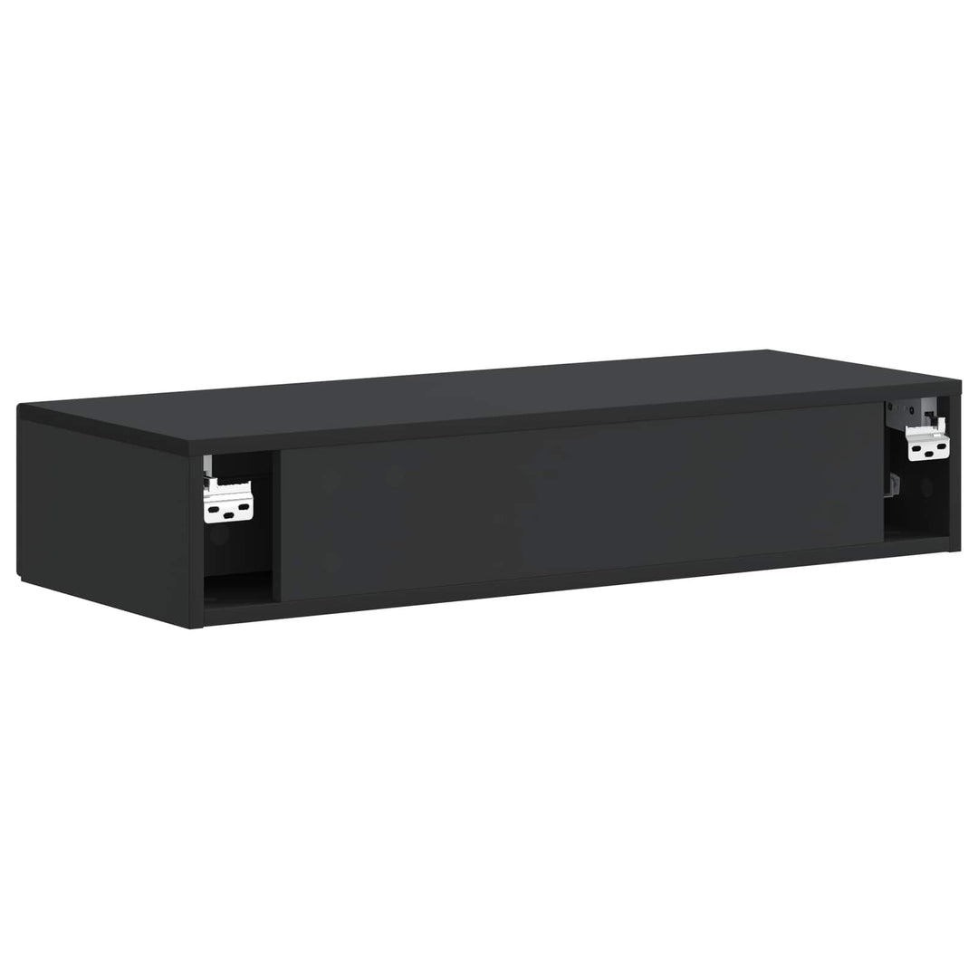 Væghængt Sideskab 87,5 x 34,5 x 17 cm Konstrueret træ Sort