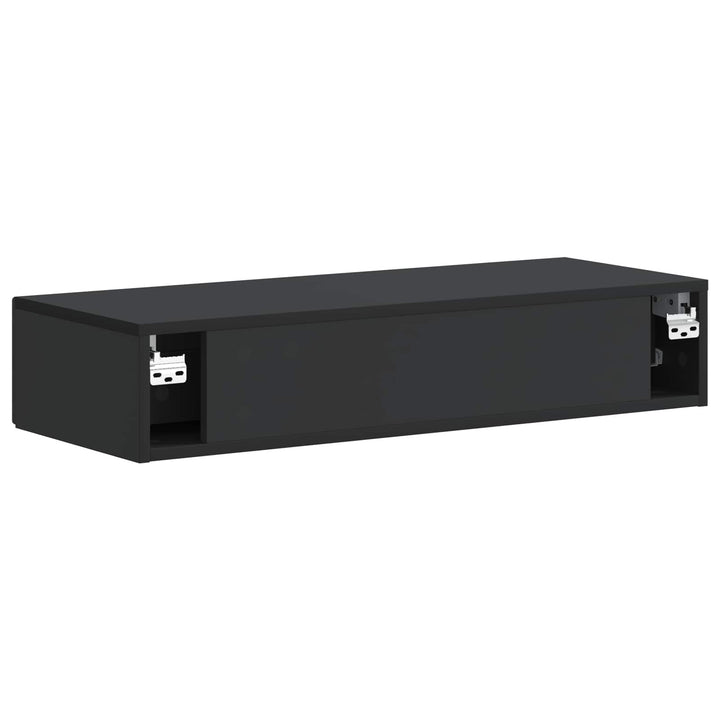 Væghængt Sideskab 87,5 x 34,5 x 17 cm Konstrueret træ Sort