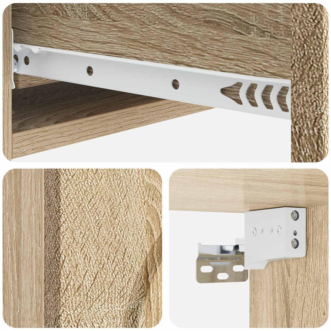 Væghængt Sideskab 87,5 x 34,5 x 17 cm Konstrueret træ Sonoma-eg