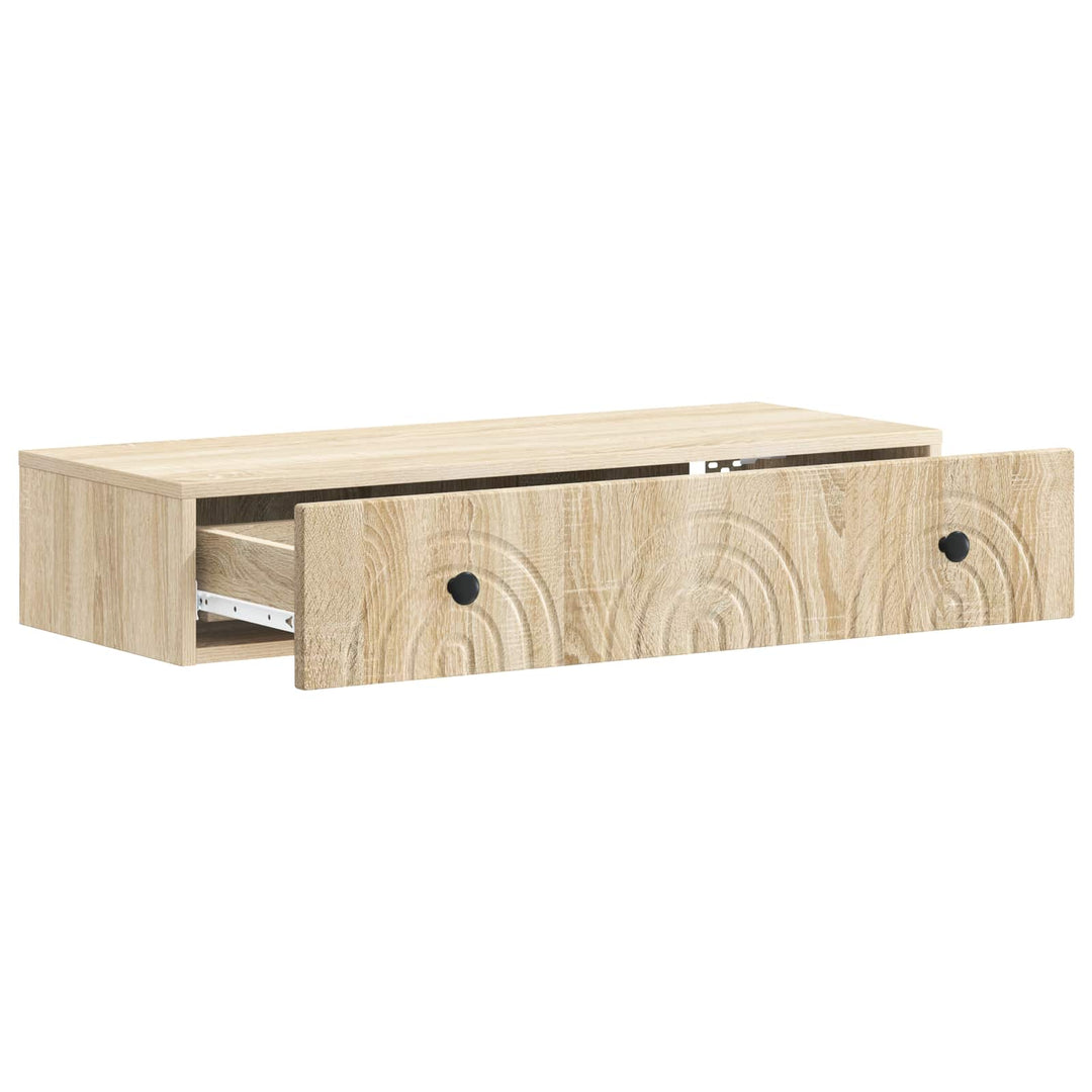 Væghængt Sideskab 87,5 x 34,5 x 17 cm Konstrueret træ Sonoma-eg