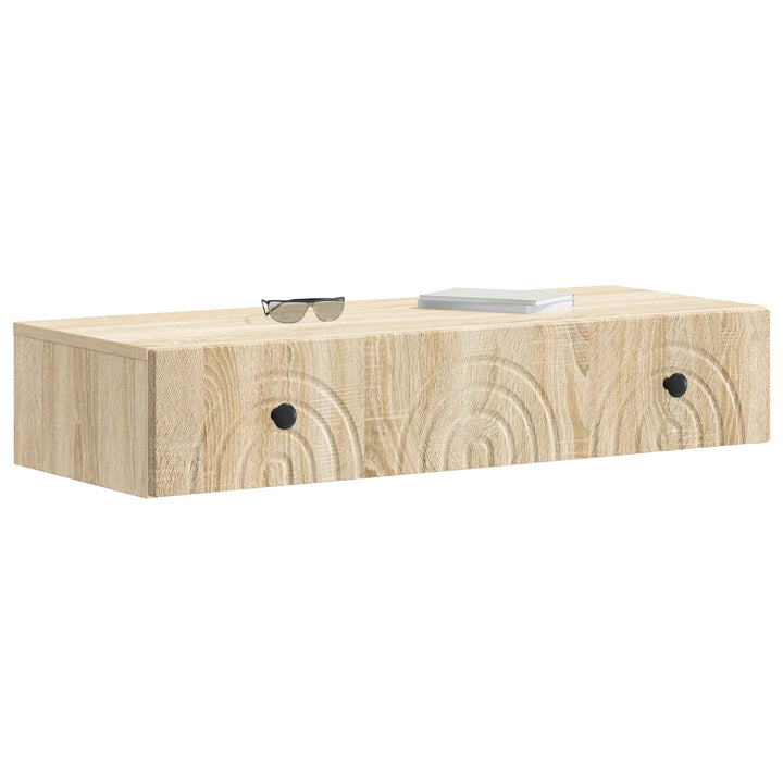 Væghængt Sideskab 87,5 x 34,5 x 17 cm Konstrueret træ Sonoma-eg