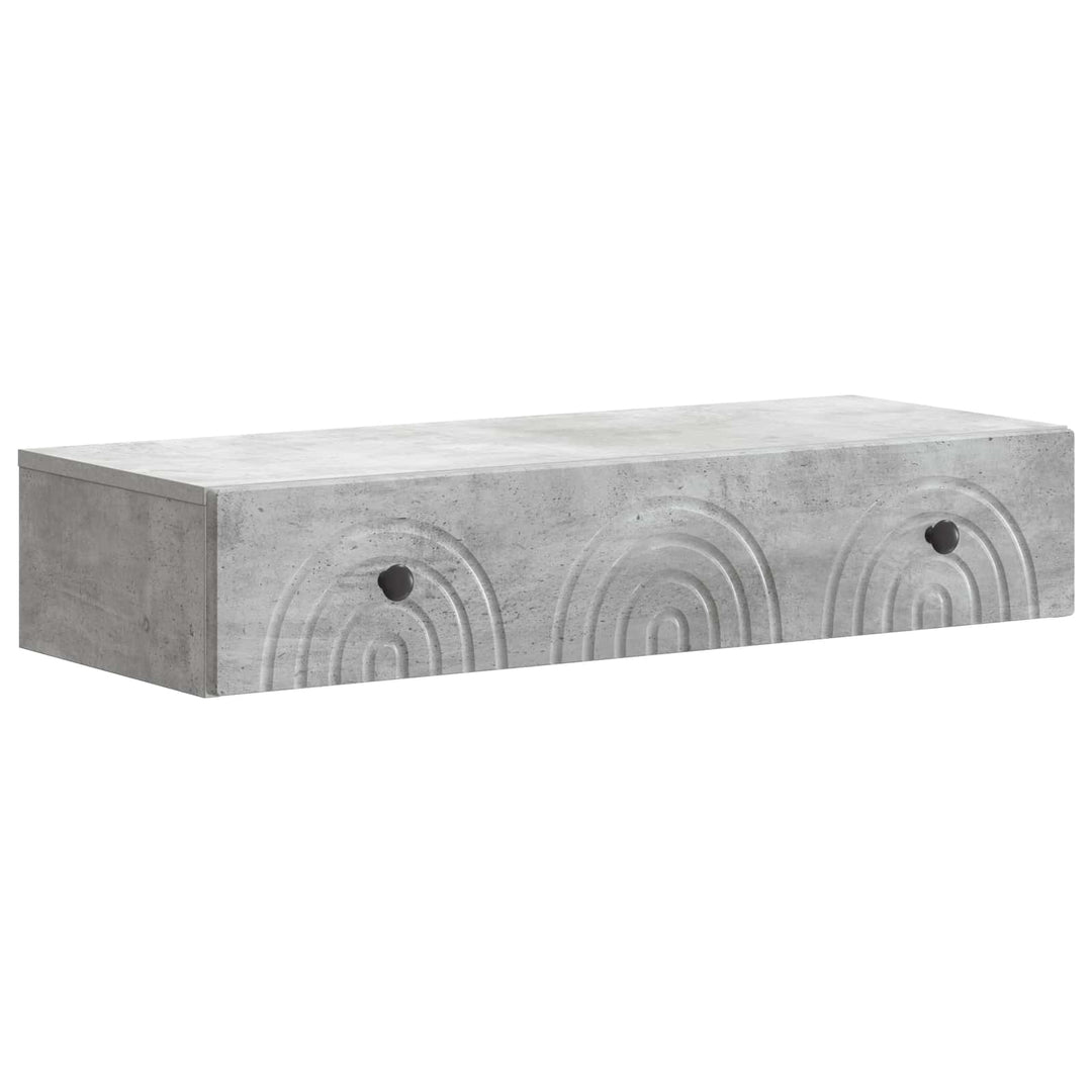 Væghængt Sideskab 87,5 x 34,5 x 17 cm Konstrueret træ Betongrå