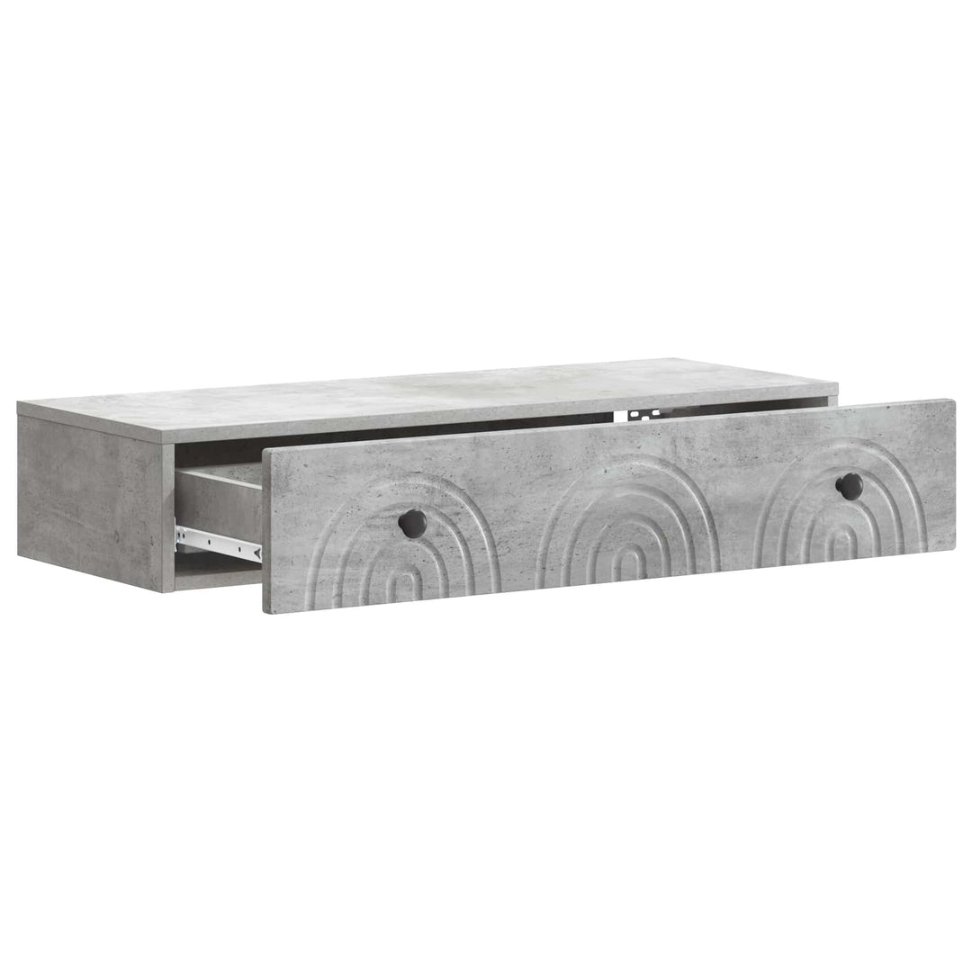 Væghængt Sideskab 87,5 x 34,5 x 17 cm Konstrueret træ Betongrå