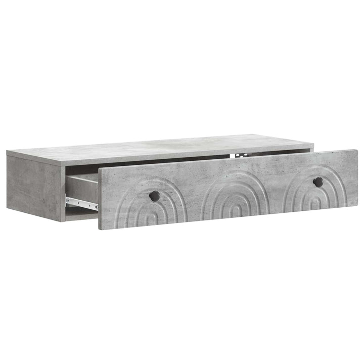 Væghængt Sideskab 87,5 x 34,5 x 17 cm Konstrueret træ Betongrå