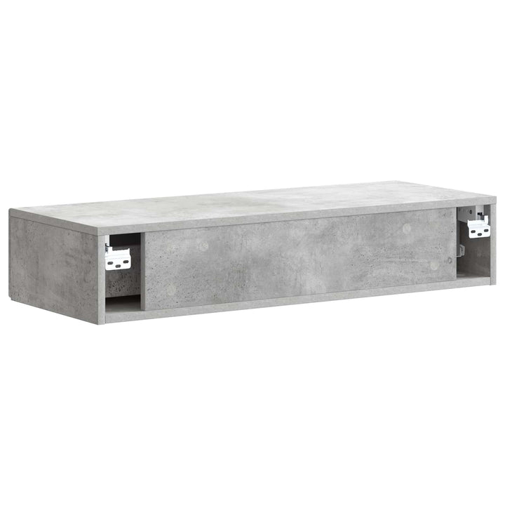Væghængt Sideskab 87,5 x 34,5 x 17 cm Konstrueret træ Betongrå