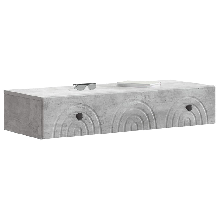 Væghængt Sideskab 87,5 x 34,5 x 17 cm Konstrueret træ Betongrå