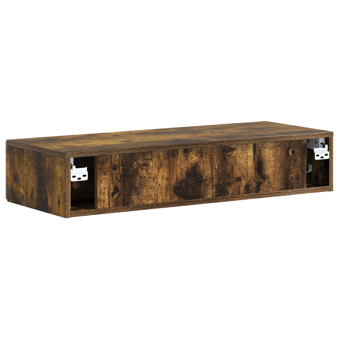 Væghængt Sideskab Røget eg 87,5 x 34,5 x 17 cm Konstrueret træ