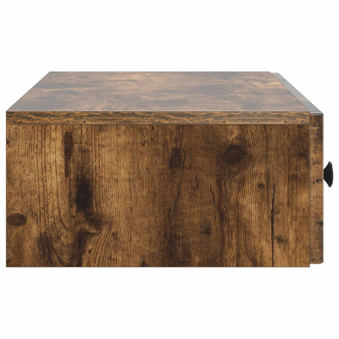 Væghængt Sideskab Røget eg 87,5 x 34,5 x 17 cm Konstrueret træ