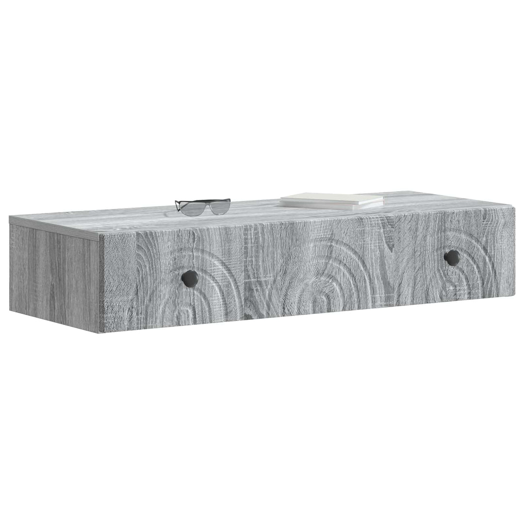 Væghængt Sideskab Grå sonoma-eg 87,5 x 34,5 x 17 cm