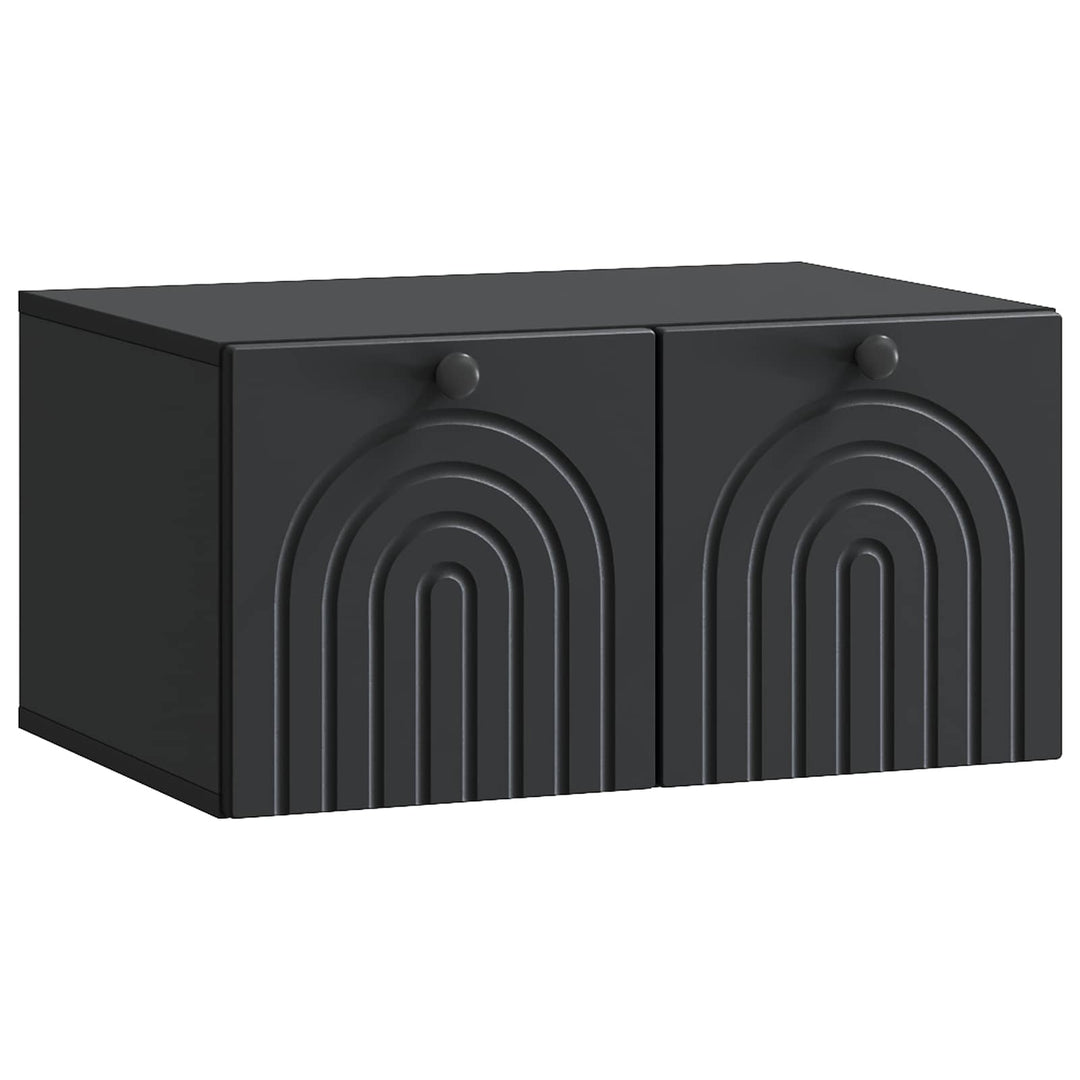 Væghængt TV-skab Sort 59,5 x 41 x 30 cm Konstrueret træ