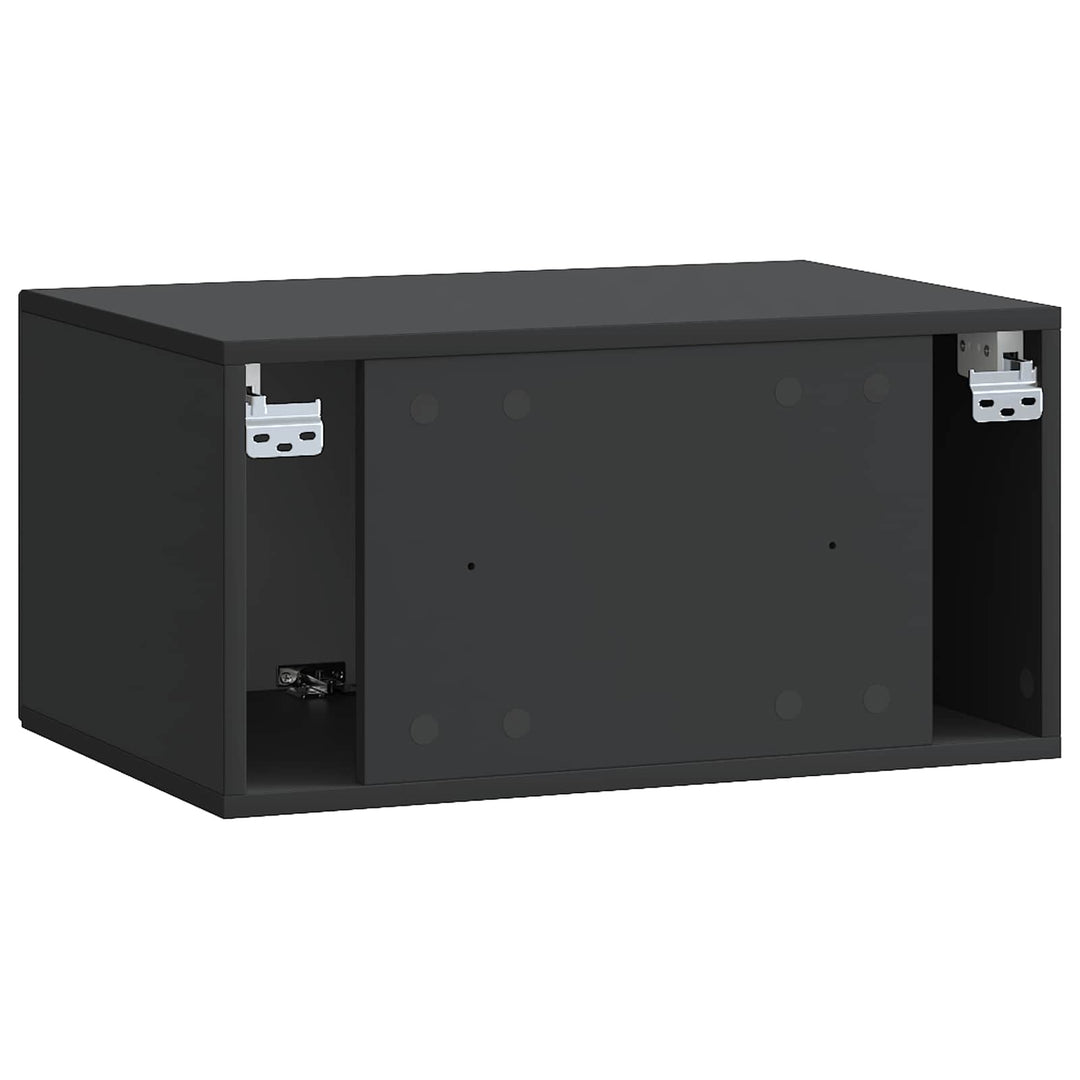 Væghængt TV-skab Sort 59,5 x 41 x 30 cm Konstrueret træ