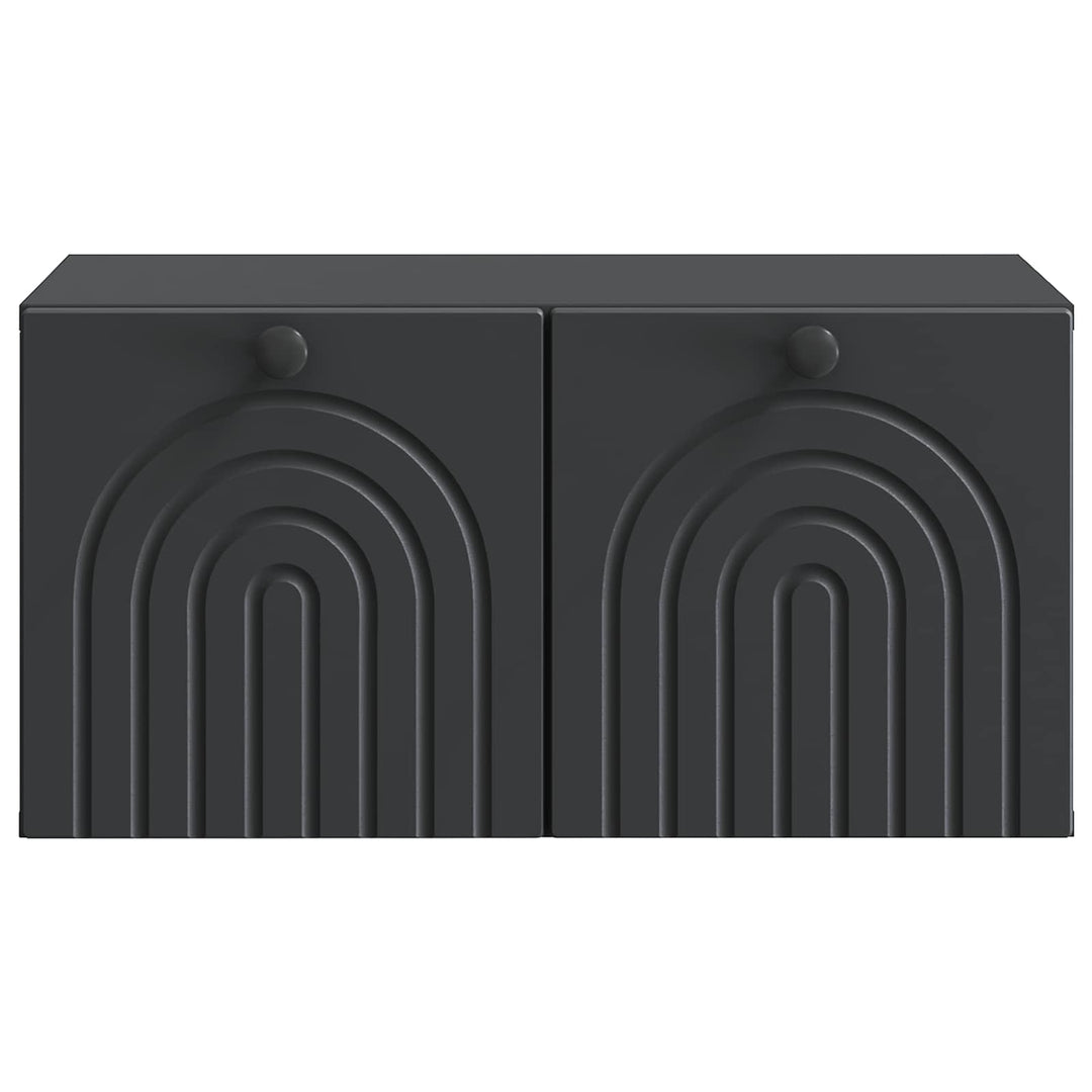 Væghængt TV-skab Sort 59,5 x 41 x 30 cm Konstrueret træ