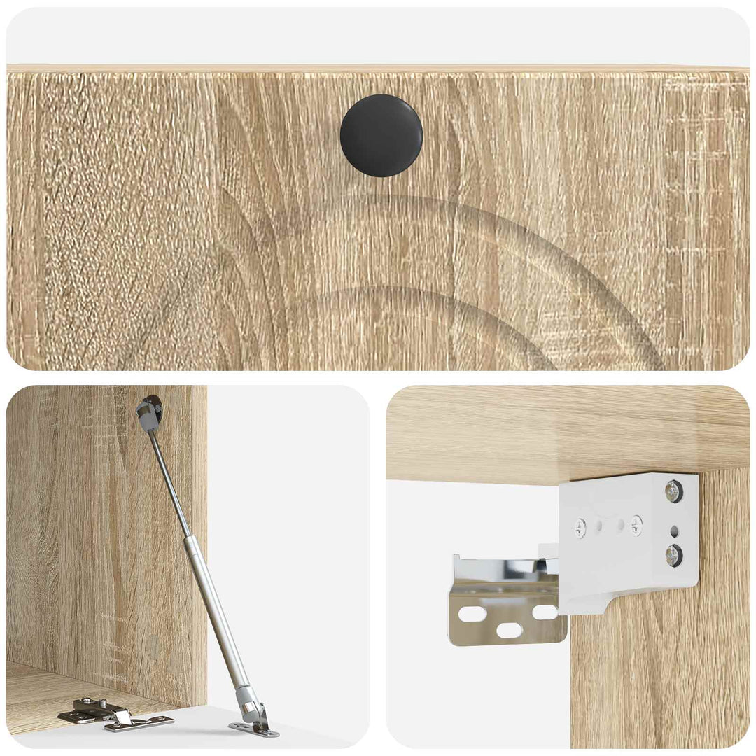 Væghængt TV-skab Sonoma-eg 59,5 x 41 x 30 cm Konstrueret træ