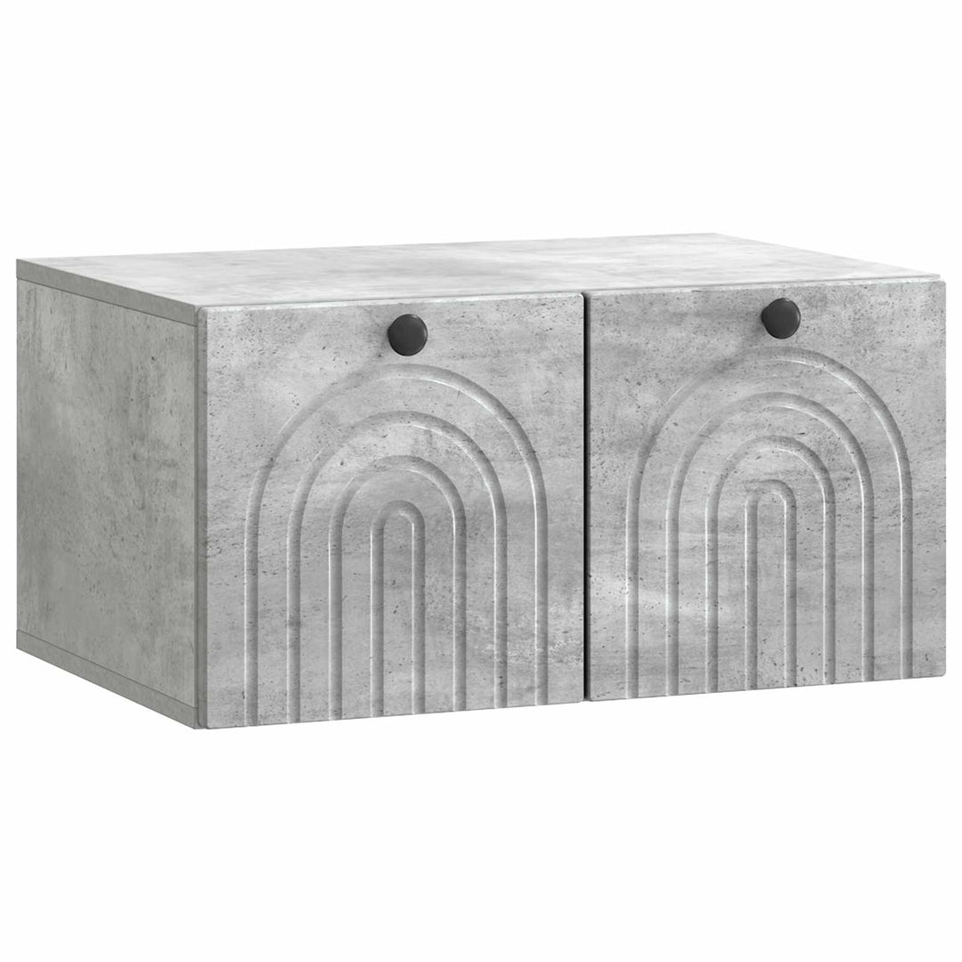 Væghængt TV-skab Betongrå 59,5 x 41 x 30 cm Konstrueret træ