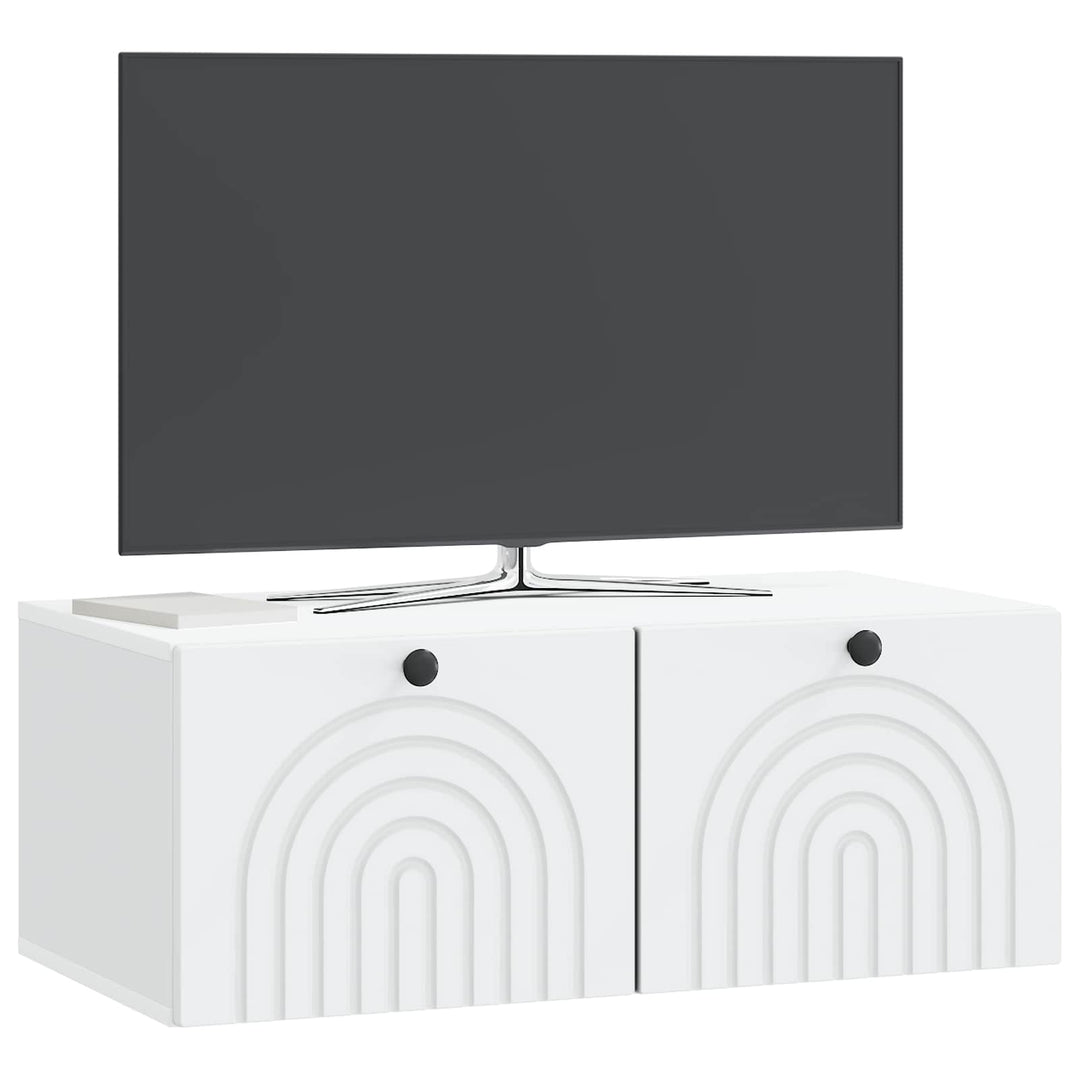 Væghængt TV-skab Hvid 78,5 x 41 x 30 cm Konstrueret træ