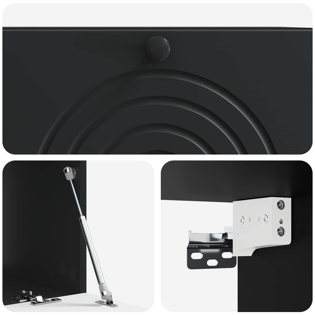 Væghængt TV-skab Sort 78,5 x 41 x 30 cm Konstrueret træ