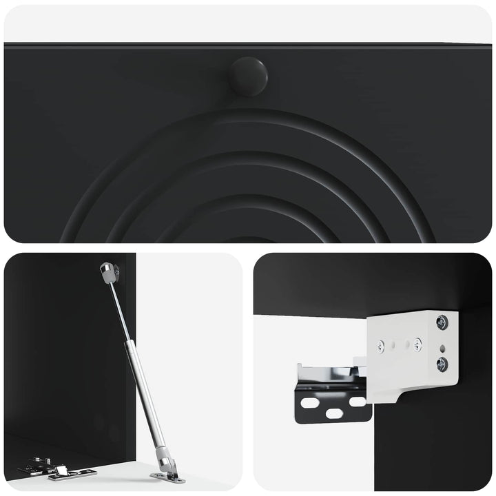 Væghængt TV-skab Sort 78,5 x 41 x 30 cm Konstrueret træ