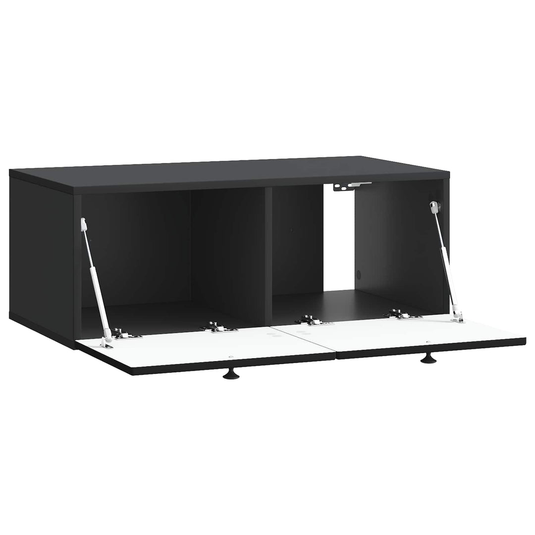 Væghængt TV-skab Sort 78,5 x 41 x 30 cm Konstrueret træ