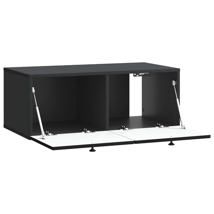Væghængt TV-skab Sort 78,5 x 41 x 30 cm Konstrueret træ