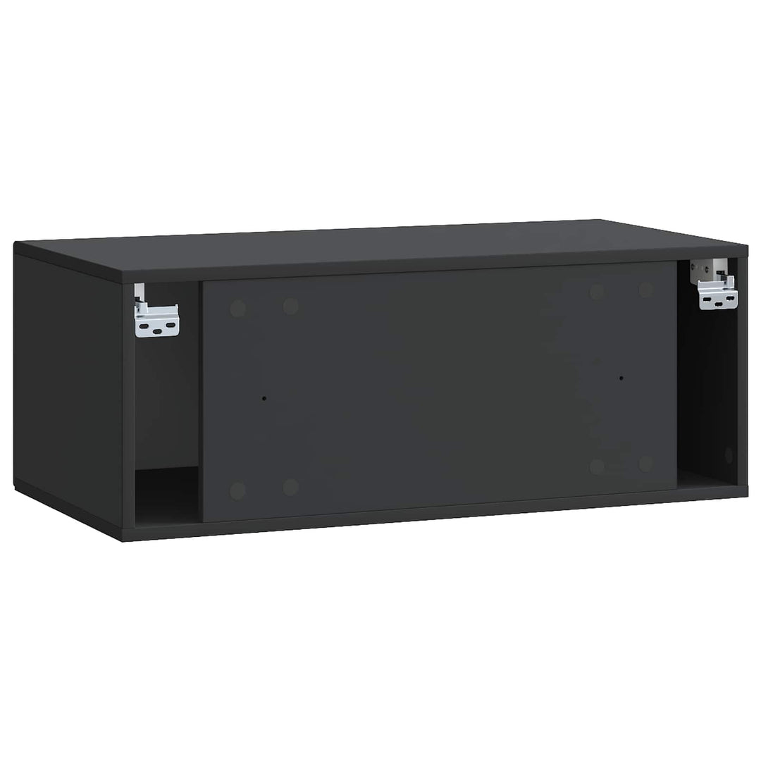 Væghængt TV-skab Sort 78,5 x 41 x 30 cm Konstrueret træ