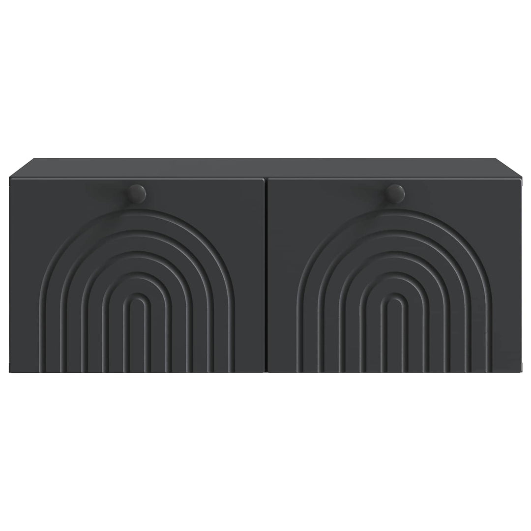 Væghængt TV-skab Sort 78,5 x 41 x 30 cm Konstrueret træ