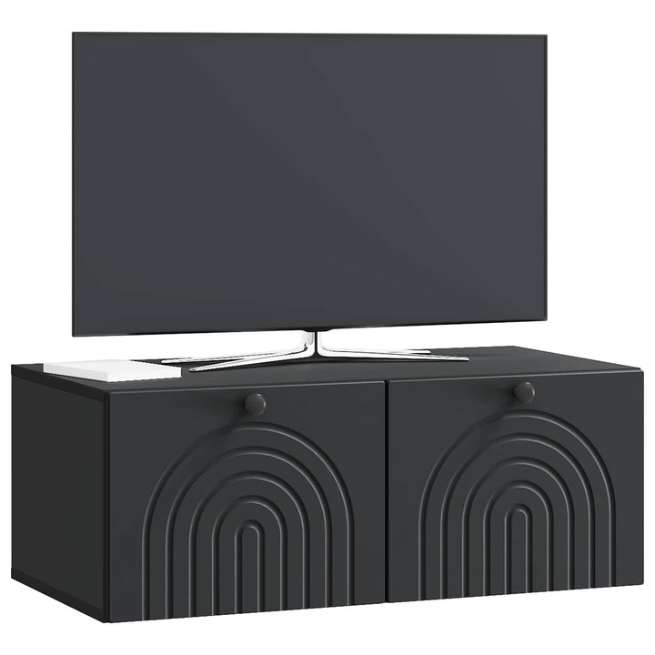 Væghængt TV-skab Sort 78,5 x 41 x 30 cm Konstrueret træ